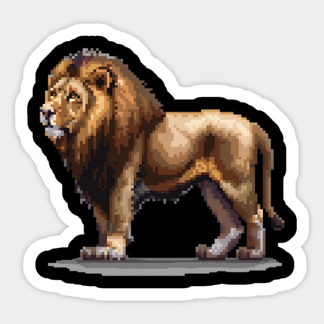 Pixel Lion Sticker by Animal Sphere